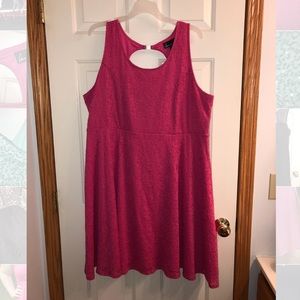 Pink floral lace dress